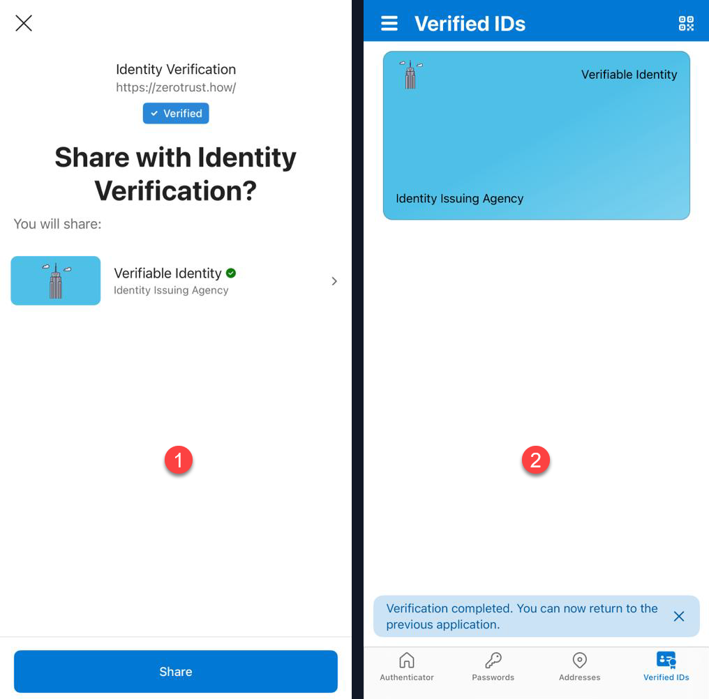 Identity Presentation Authenticator App