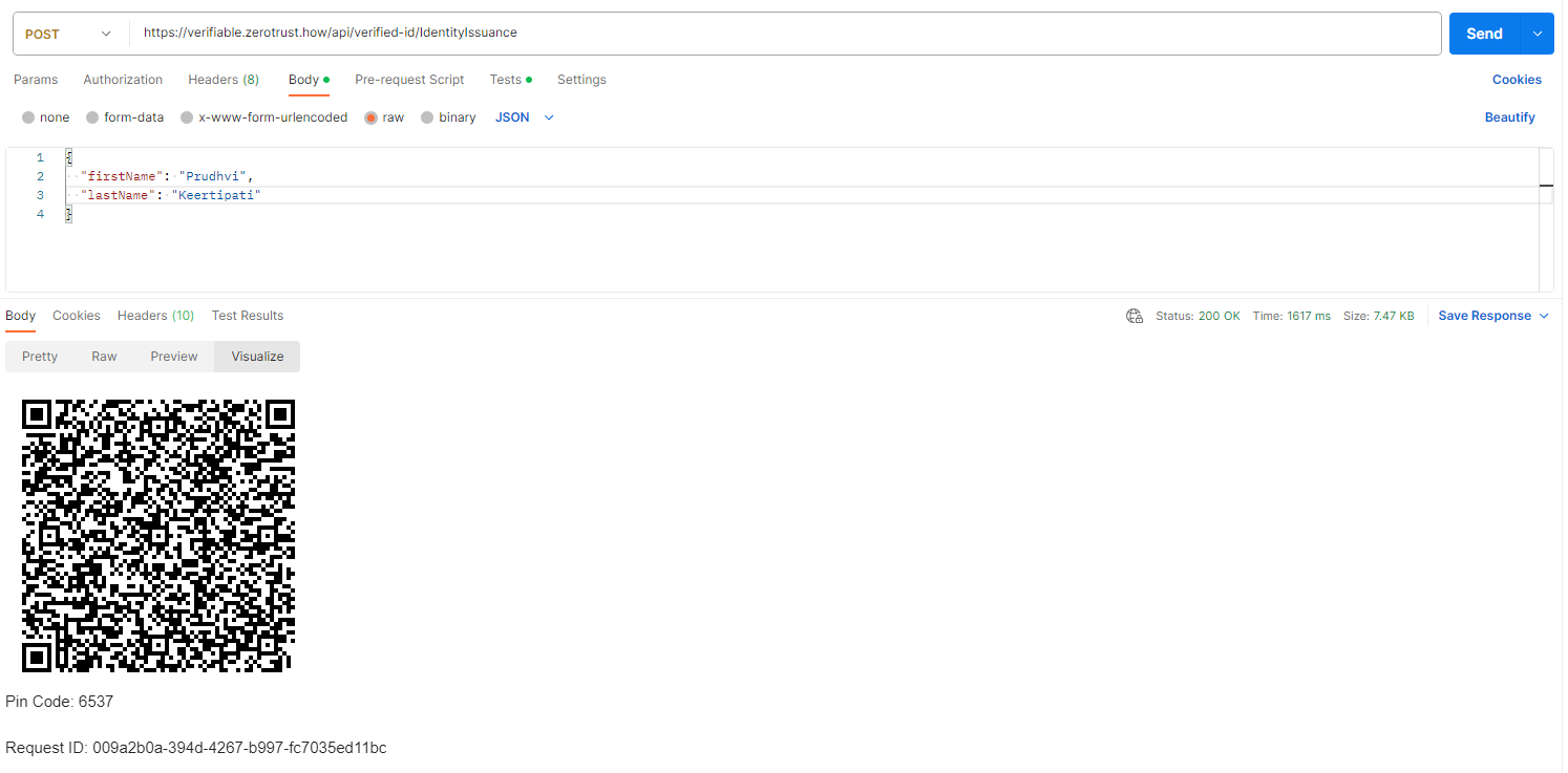Identity Issuance Postman